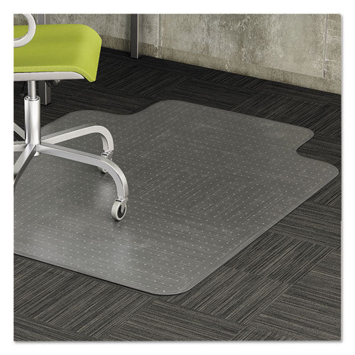 Moderate Use Studded Chair Mat For Low Pile Carpet, 36 X 48, Lipped, Clear