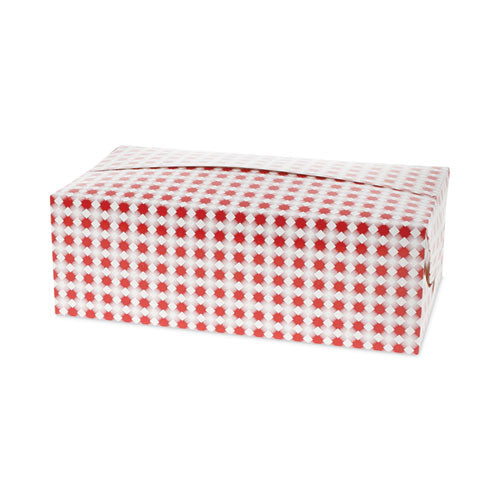 Paperboard Box, Medium Dinner Box, 9 X 5 X 4.5, Basketweave, Paper, 400/carton