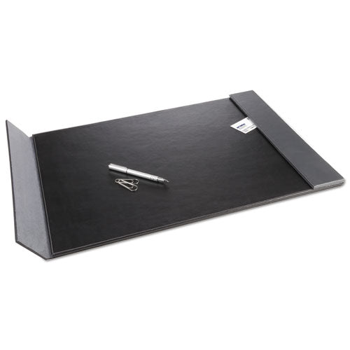Monticello Desk Pad, With Fold-out Sides, 24 X 19, Black