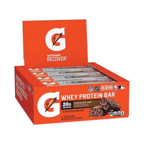 Recover Chocolate Chip Whey Protein Bar, 2.8 Oz Bar, 12 Bars/box, Ships In 1-3 Business Days