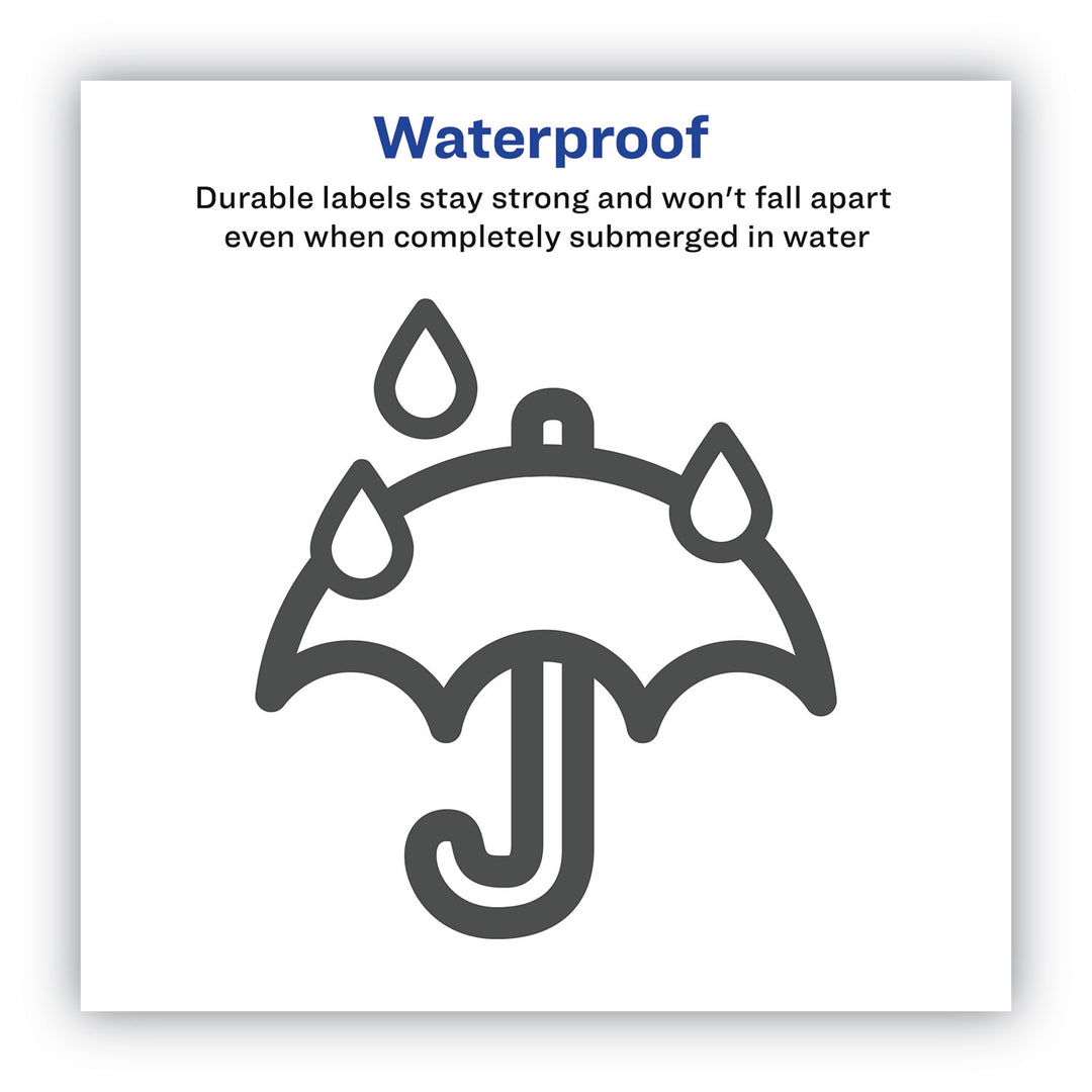 Waterproof Shipping Labels With Trueblock And Sure Feed, Laser Printers, 3.33 X 4, White, 6/sheet, 50 Sheets/pack