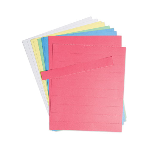 Data Card Replacement Sheet, 8.5 X 11 Sheets, Perforated At 1", Assorted, 10/pack