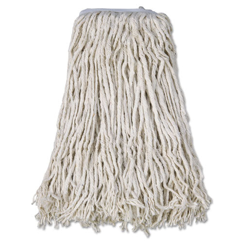 Mop Head, Cotton, Cut-end, White, 4-ply, 32oz, 12/carton