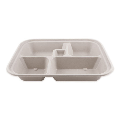 Pla Lids For Fiber Containers, 8.8 X 6.9 X 0.8, Clear, Plastic, 400/carton