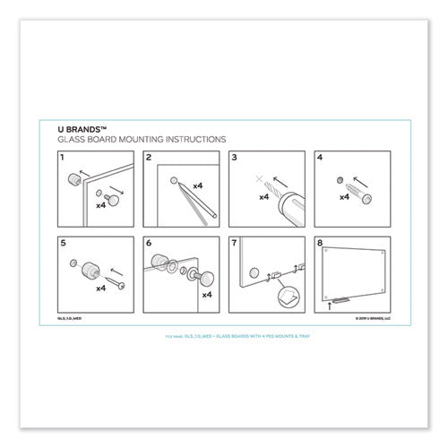 Magnetic Glass Dry Erase Board Value Pack, 36 X 36, White Surface