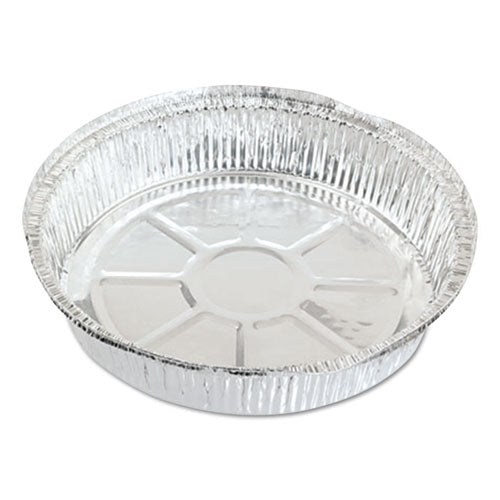Round Aluminum Carryout Containers, 10" Diameter X 1.09"h, Silver, 400/carton