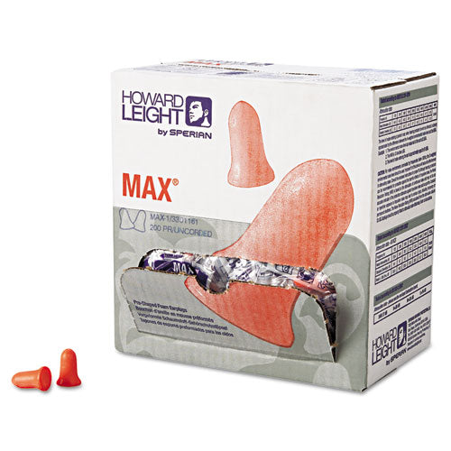 Maximum Single-use Earplugs, Cordless, 33nrr, Coral, 200 Pairs