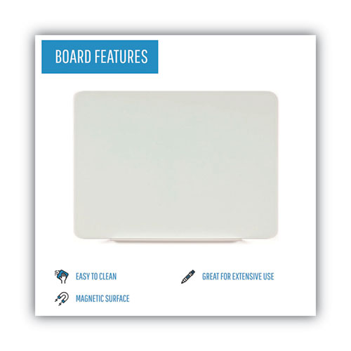 Magnetic Glass Dry Erase Board, 60 X 48, Opaque White Surface