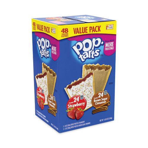 Pop Tarts, Brown Sugar Cinnamon/strawberry, 2 Tarts/pouch, 12 Pouches/pack, 2 Packs/box, Ships In 1-3 Business Days