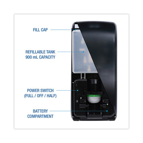 Bulk Fill Foam Soap Dispenser with Key Lock, 900 mL, 5.25 x 4 x 12, Black Pearl Bulk Fill Foam Soap Dispenser with Key Lock, 900 mL, 5.25 x 4 x 12, Black Pearl