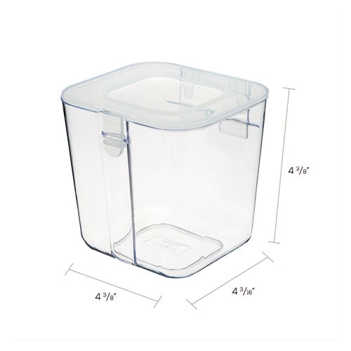 Stackable Caddy Organizer, Small, Plastic, 4.33 X 4 X 4.38, White