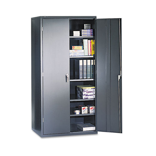 Assembled Storage Cabinet, 36w X 24.25d X 71.75h, Black