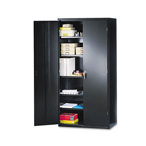 Assembled Storage Cabinet, 36w X 24.25d X 71.75h, Black