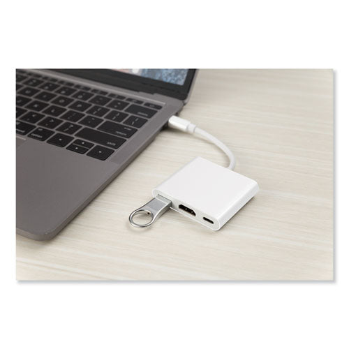 Usb Type-c Hdmi Multiport Adapter, Hdmi/usb-c/usb 3.0, 0.65 Ft, White