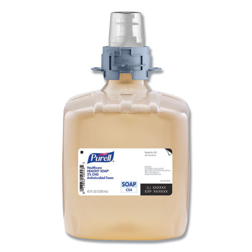 Healthy Soap 2.0% Chg Antimicrobial Foam For Cs8 Dispensers, Fragrance-free, 1,200 Ml, 2/carton