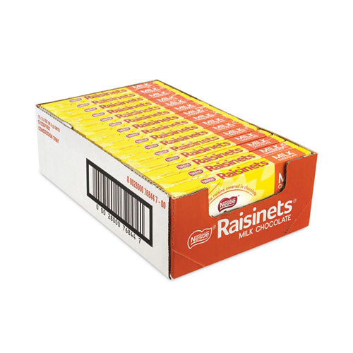 Raisinets Milk Chocolate Candy Raisins, 3.5 Oz Box, 15 Boxes/carton, Ships In 1-3 Business Days
