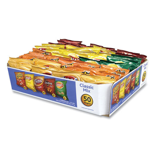 Potato Chips Bags Variety Pack, Assorted Flavors, 1 Oz Bag, 50 Bags/carton, Ships In 1-3 Business Days