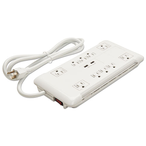 Surge Protector, 7 Ac Outlets, 4 Ft Cord, 1,080 J, White