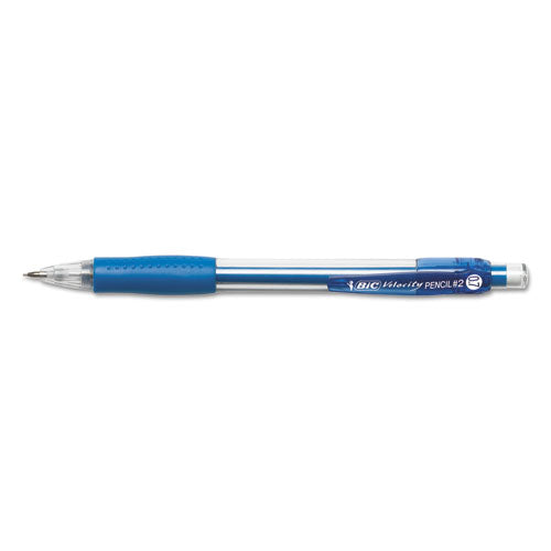 Velocity Original Mechanical Pencil, 0.7 Mm, Hb (#2.5), Black Lead, Blue Barrel, Dozen