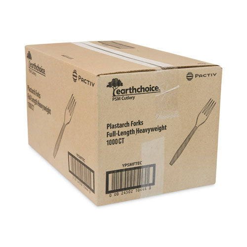 Earthchoice Psm Cutlery, Heavyweight, Fork, 6.88", Tan, 1,000/carton