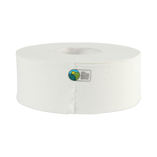 Jrt Bath Tissue, Jumbo, Septic Safe, 2-ply, White, 3.5" X 1,000 Ft, 12 Rolls/carton