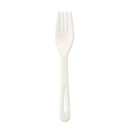 Tpla Compostable Cutlery, Fork, 6.3", White, 1,000/carton