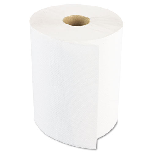 Hardwound Paper Towels, 1-ply, 8" X 600 Ft, White, 2" Core, 12 Rolls/carton