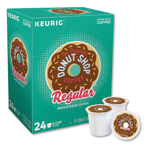 Donut Shop Coffee K-Cups, Regular, 100/Carton, Ships in 1-3 Business Days Donut Shop Coffee K-Cups, Regular, 100/Carton, Ships in 1-3 Business Days