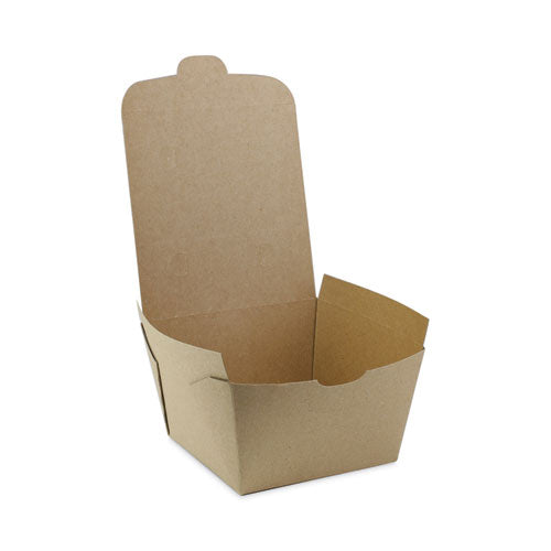 Earthchoice Onebox Paper Box, 46 Oz, 4.5 X 4.5 X 3.25, Kraft, 200/carton