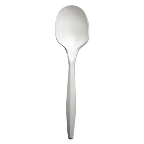 Mediumweight Polypropylene Cutlery, Fork, White, 1000/carton