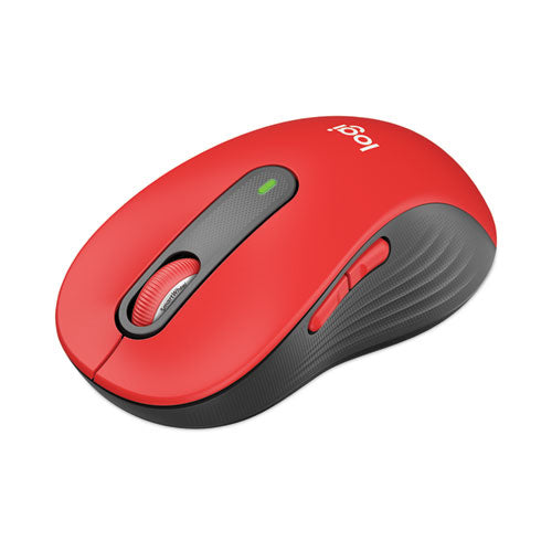 Signature M650 Wireless Mouse, Large, 2.4 Ghz Frequency, 33 Ft Wireless Range, Right Hand Use, Red