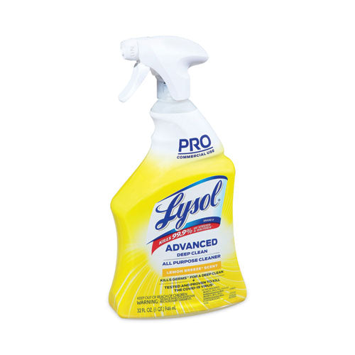 Advanced Deep Clean All Purpose Cleaner, Lemon Breeze, 32 Oz Trigger Spray Bottle