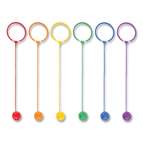 Swing Ball Set, 5.5" Diameter, Assorted Colors, 6/set