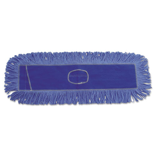 Dust Mop Head, Cotton/synthetic Blend, 36 X 5, Looped-end, Blue