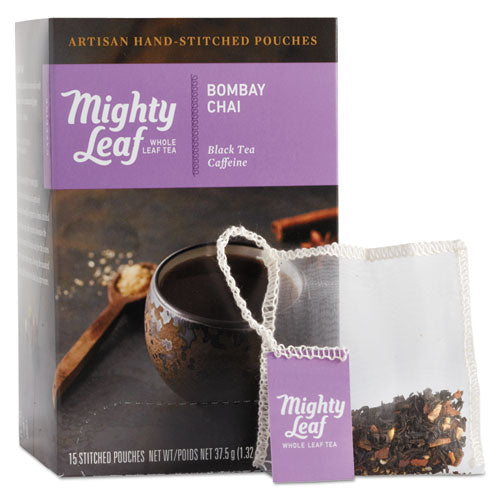 Whole Leaf Tea Pouches, Organic Mint Melange, 15/box