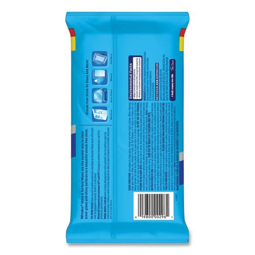 Glass And Surface Wet Wipe, Cloth, 7 X 8, Unscented, 38/pack, 12 Packs/carton