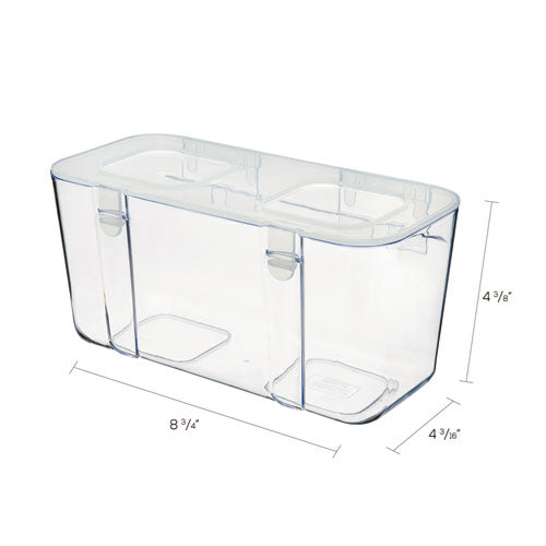 Stackable Caddy Organizer, Medium, Plastic, 8.8 X 4 X 4.38, White