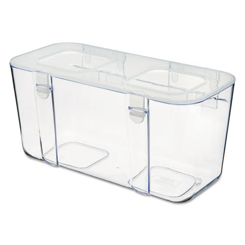 Stackable Caddy Organizer, Medium, Plastic, 8.8 X 4 X 4.38, White