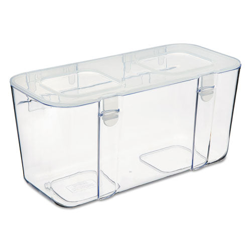 Stackable Caddy Organizer, Medium, Plastic, 8.8 X 4 X 4.38, White