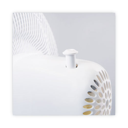 12" 3-speed Oscillating Desk Fan, Plastic, White