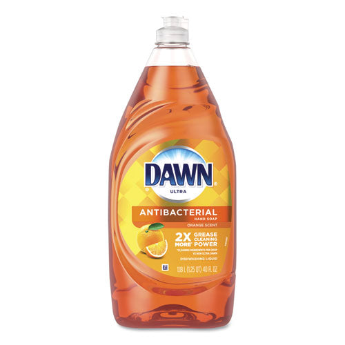 Ultra Antibacterial Dishwashing Liquid, Orange Scent, 28 Oz Bottle, 8/carton