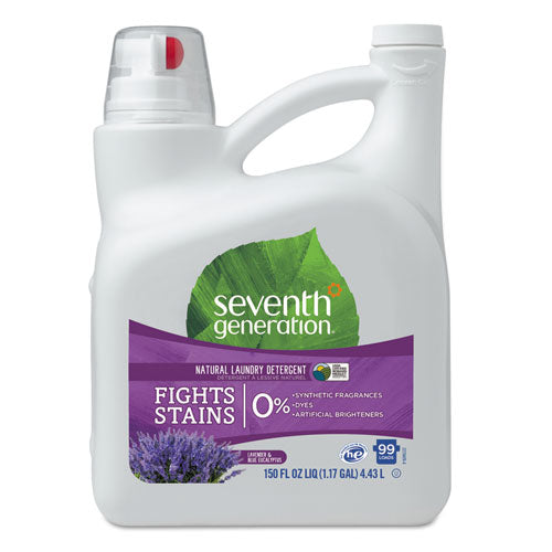Natural Liquid Laundry Detergent, Fresh Lavender, 135 Oz Bottle, 4/carton