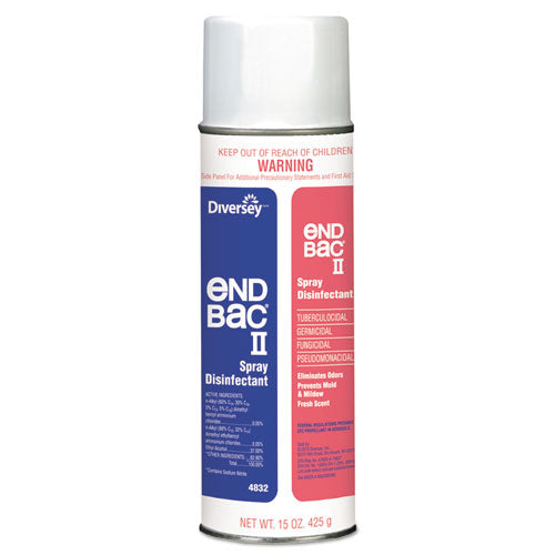 End Bac Ii Spray Disinfectant, Fresh Scent, 15 Oz Aerosol Spray, 12/carton