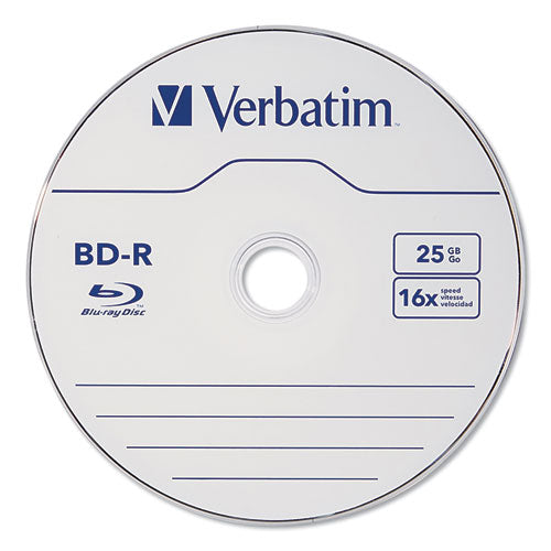 Bd-r Blu-ray Disc, 25 Gb, 16x, White, 10/pack