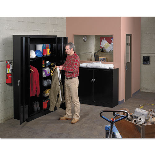 Jumbo Combination Steel Storage Cabinet, 48w X 24d X 78h, Putty