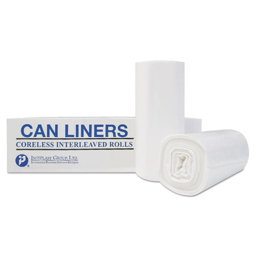 High-density Interleaved Commercial Can Liners, 33 Gal, 11 Microns, 33" X 40", Black, 500/carton