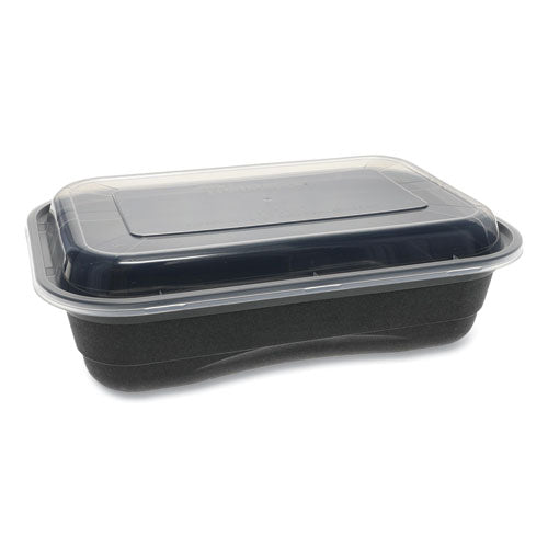 Earthchoice Mealmaster Container, 16 Oz, 8.13 X 6.5 X 1, Black, Plastic, 252/carton