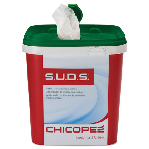 S.u.d.s. Single Use Dispensing System Towels For Quat, 10 X 12, Unscented, White, 110/roll, 6 Rolls/carton