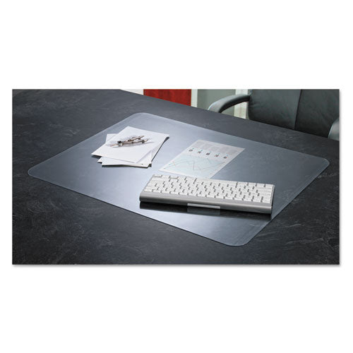 Krystalview Desk Pad With Antimicrobial Protection, Glossy Finish, 36 X 20, Clear