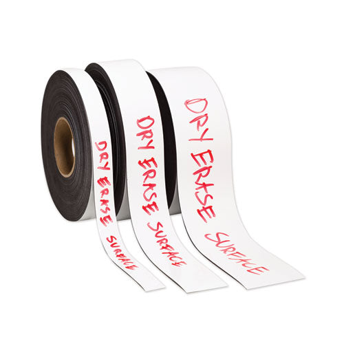 Dry Erase Magnetic Tape Roll, 1" X 50 Ft, White